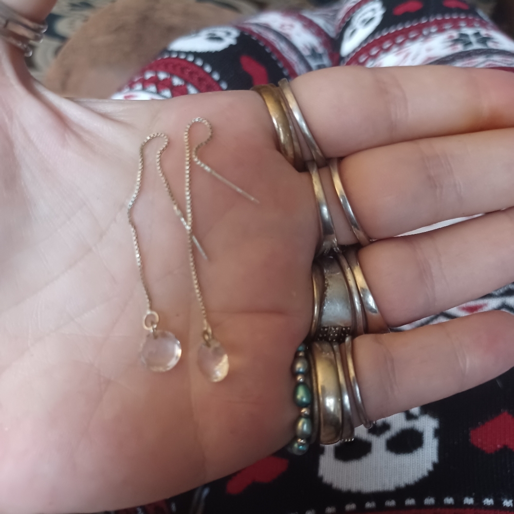 Crystal Dangle Earrings - Picture 3 of 3